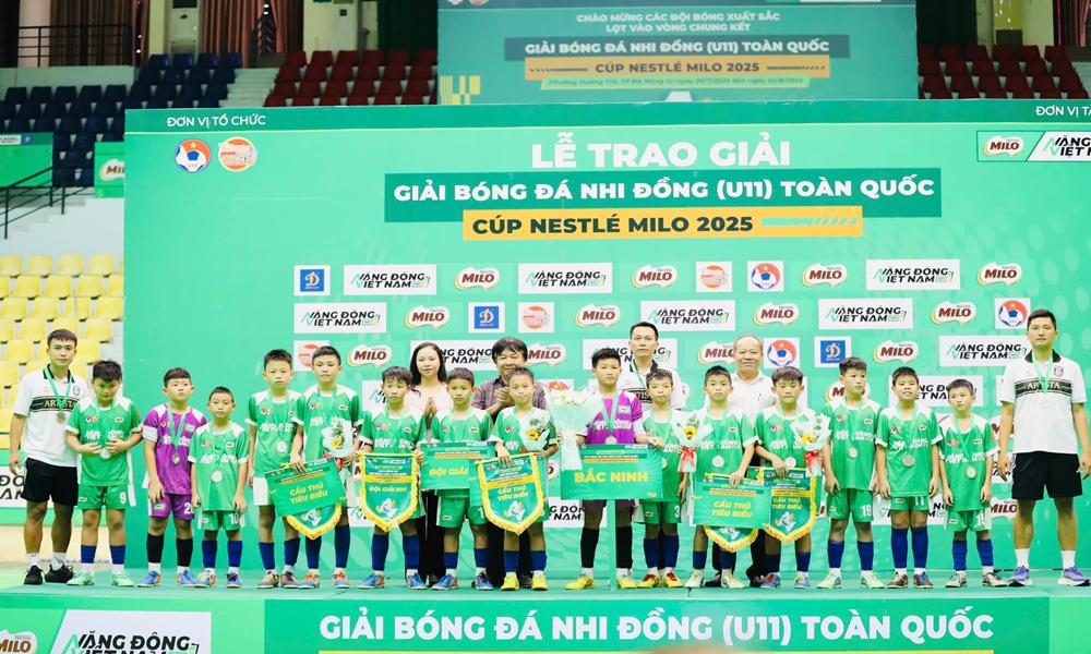  Bắc Ninh giành giải Nhì Giải Bóng đá nhi đồng (U11) toàn quốc Cúp Nestlé Milo 2025.